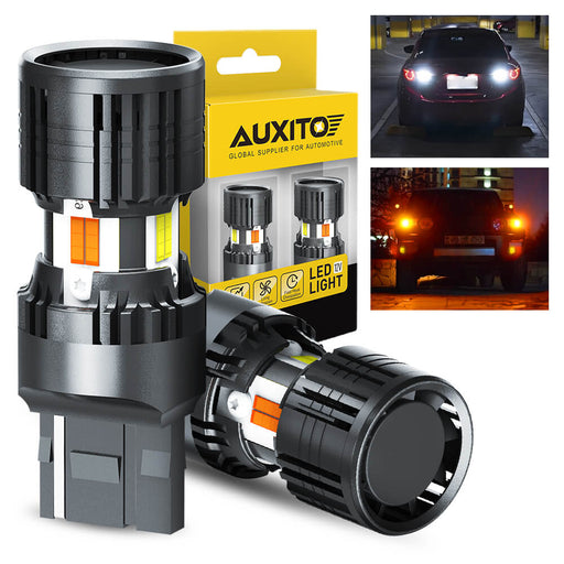 AUXITO 7443/7440 Amber/White LED Turn Signal Bulbs – Canbus Ready, No Hyper Flash, 2-Pack