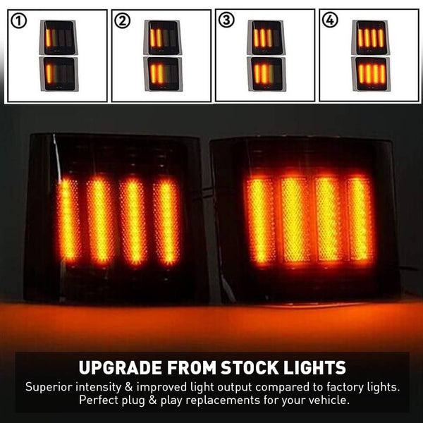 Full LED Front Corner Marker Lights For 1994-1998 Chevy C/K Pickups - Clear Lens, Amber