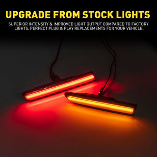 Pair Of Smoked White LED Side Marker Lights For 2004-2008 Acura TL - Front Left & Right - DOT/SAE Certified