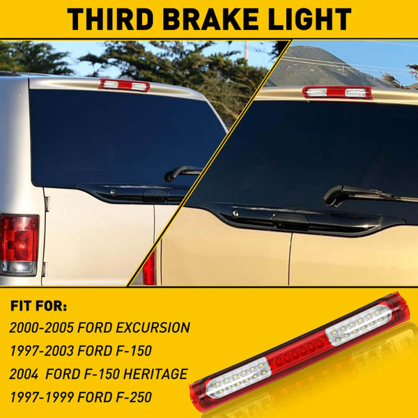 Smoke Lens LED 3rd Brake Light For 97-03 Ford F-150 & 97-99 F-250 - Red/White LEDs