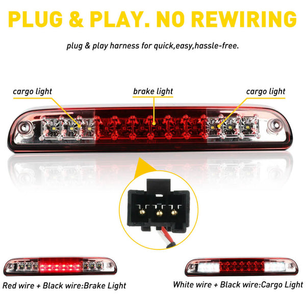 LED Third 3rd Brake Light Red Shell For Ford Ranger, Explorer, F-Serie ...