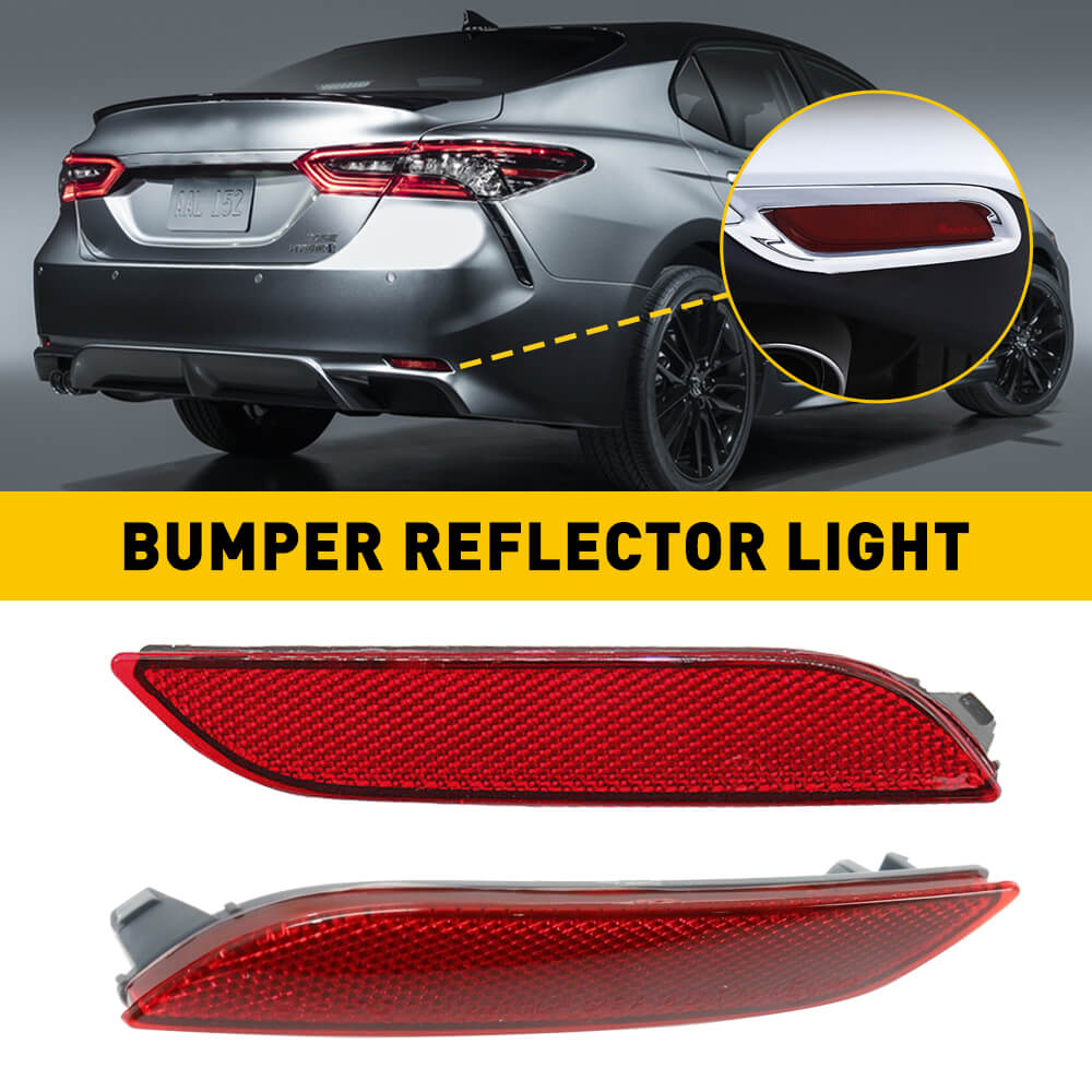 Red Rear Bumper Reflector Lamp Case Compatible with 2018-2021 Toyota C ...