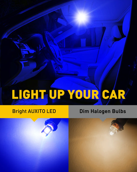 194 LED Bulbs Extremely Bright Ultra Blue 168 2825 — AUXITO