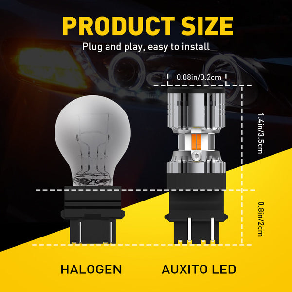 3157 Switchback DualColor Turn Signal LED Bulbs — AUXITO