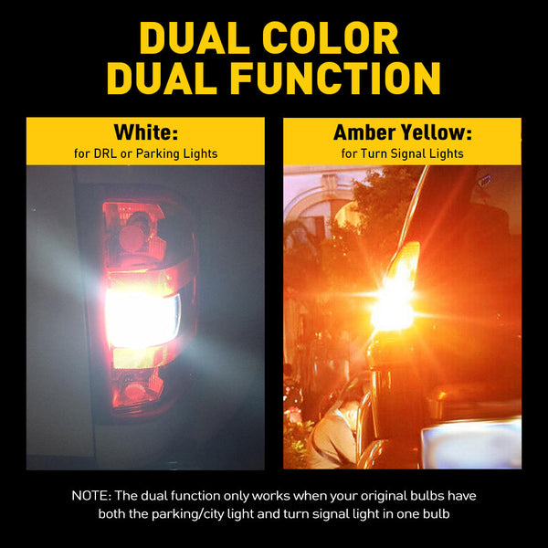 3157 Switchback DualColor Turn Signal LED Bulbs — AUXITO