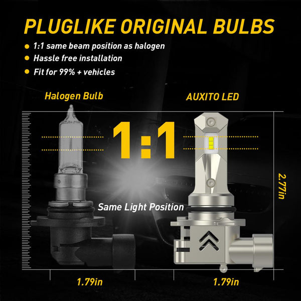 thumbnail interactive-video image 1 of Lasfit 9006 HB4 LED Headlight Bulbs Low Beam 70W 7000LM 6000K Bright White – LCair Series, Pair 1 of 5
