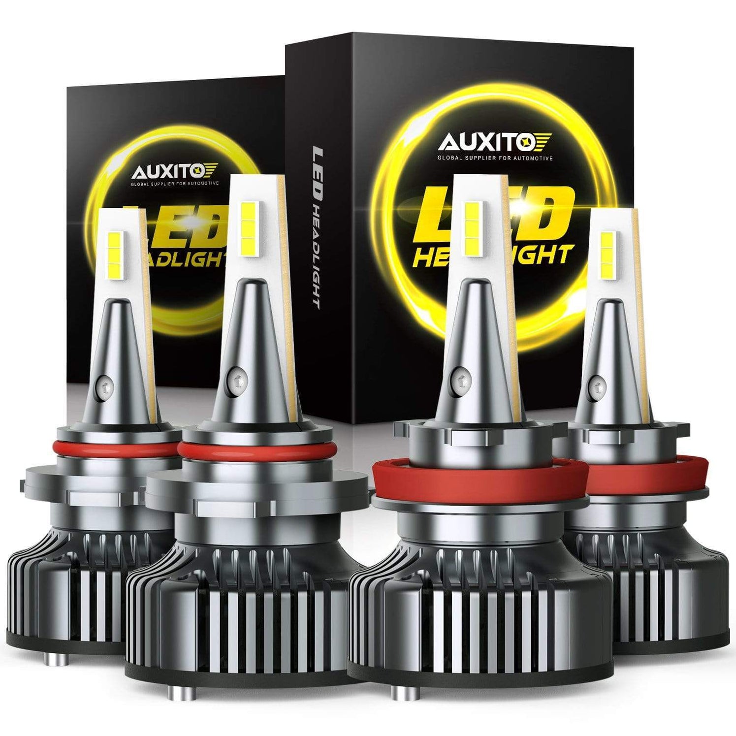 9006 Hb4 AUXITO 9005/9006 - 4 Pack, 80,000LM, 6500K White, High/Low Beam Led Headlight Bulbs - Foto 6