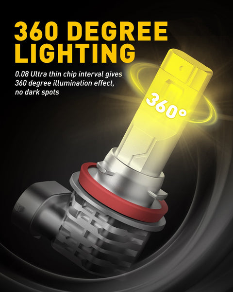 AUXITO H11 H8 LED Headlight Low Beam Fog Lights Bulbs Kit - Foto 4