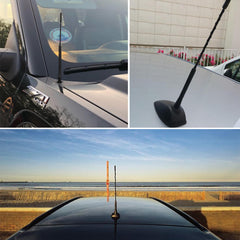 Black Universal Antenna Toppers Waterproof PVC Rubber Retrofit Antenna