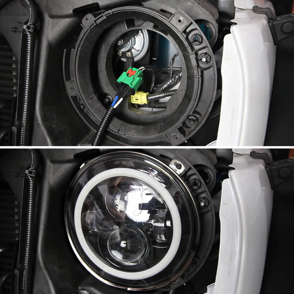 For 0718 Jeep Wrangler JK Headlight Mounting Bracket Ring Trim Access