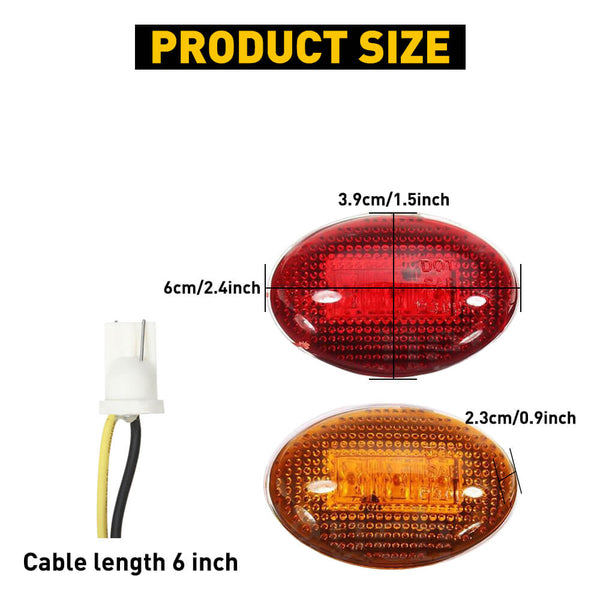 thumbnail image 2 of Smoked LED Side Marker Lights For 1999-2010 Ford F350 F450 F550 Super Duty Dually - 4pc White Lighting 2 of 14