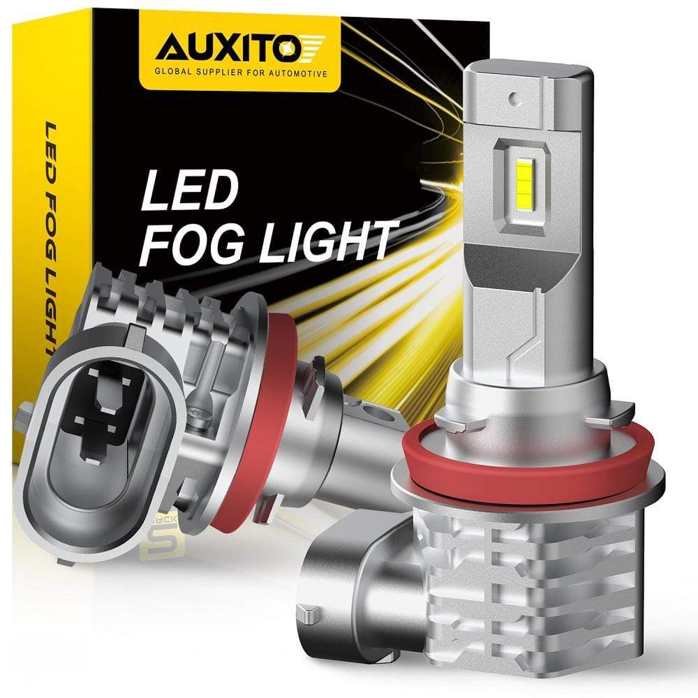annoncere Uafhængig Broom H11 LED Fog Light Bulb Fanless, 3400LM Per Set, 6500K Cool White, CSP LED  Chips — AUXITO