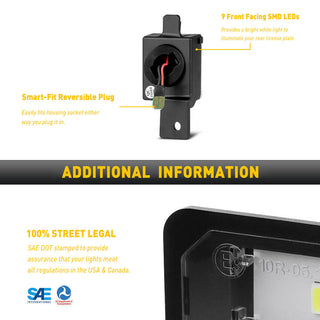 Luci Targa LED AUXITO Per Nissan Altima, Maxima, Rogue, Sentra - 6000K Bianco, 3500 Lm, Compatibili CANbus - Foto 11