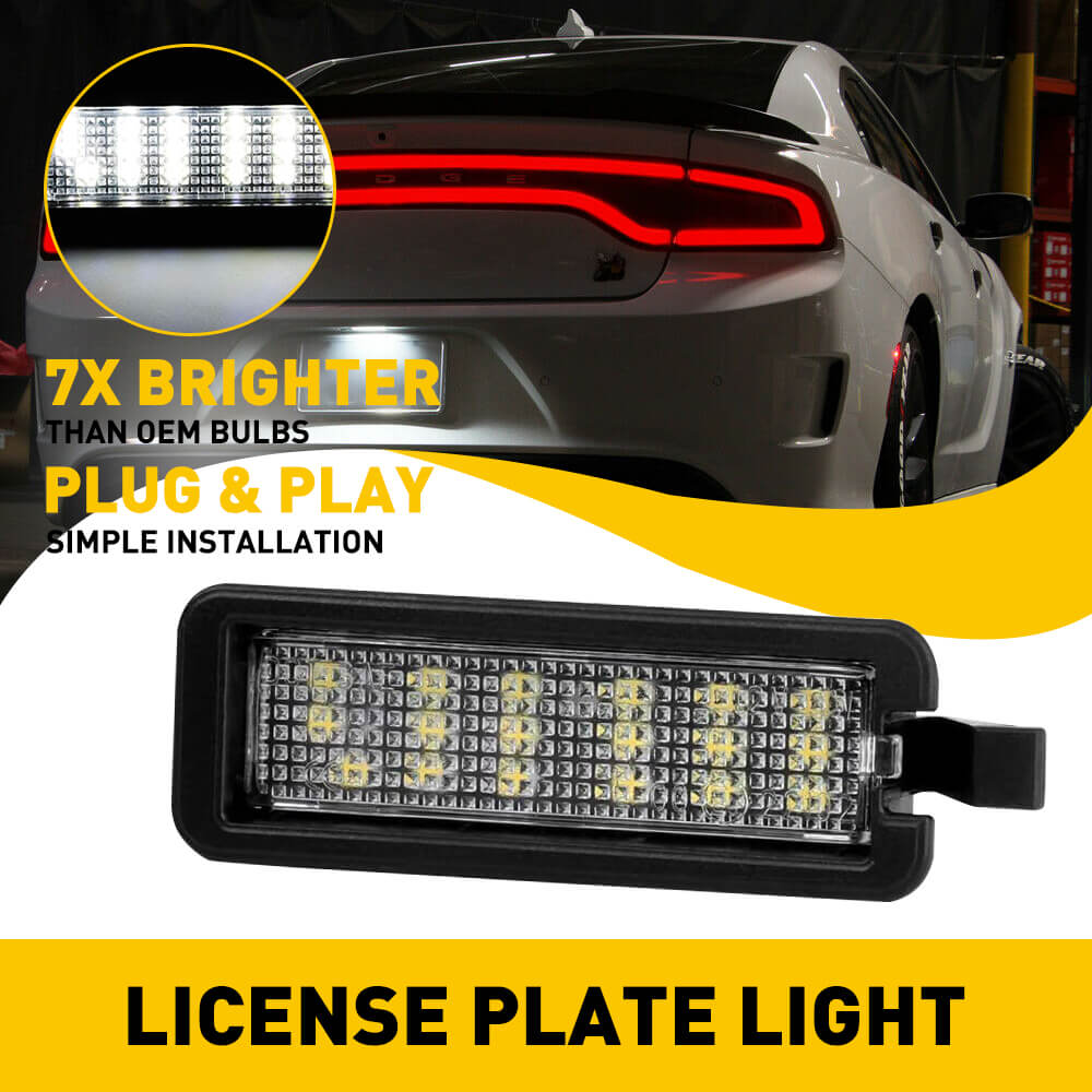 LED License Plate Lights Tag Light Lamp Assembly for Dodge Charger Cha