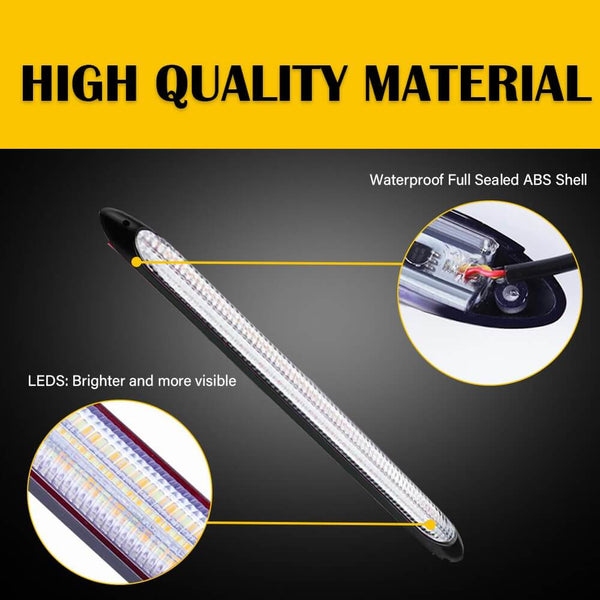 AUTOXBERT 17.8" DRL LED Headlight Strip – Daytime Running Sequential Signal Lamp (2 Pack)